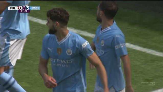  格瓦迪奥尔头槌制胜曼城艰难拿下富勒姆三分